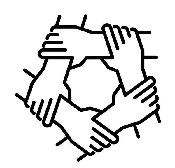 icon of 5 hands holding each other